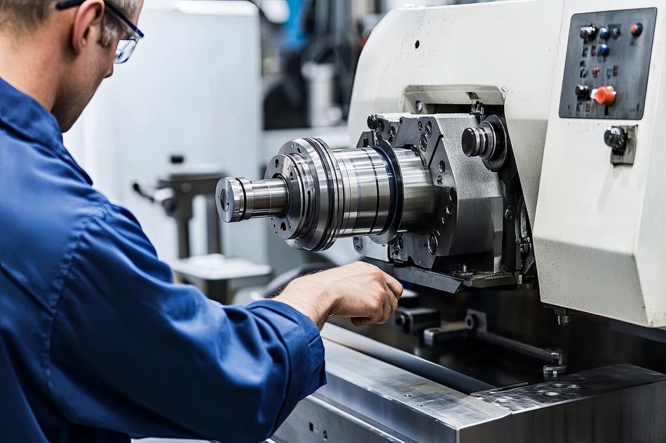 image of technician performing cnc spindle rebuild